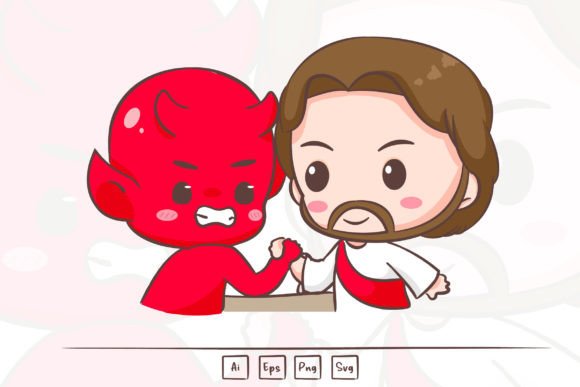 Cartoon Jesus Vs Satan: An Embroidery Review