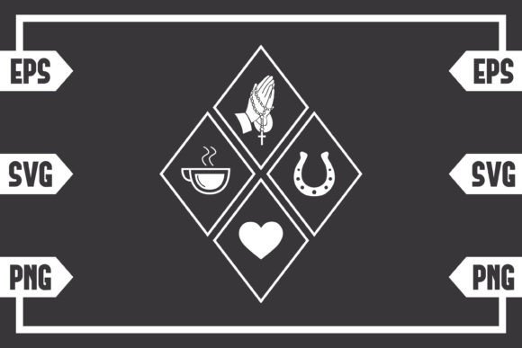 Coffee Jesus Heart Horse Hoe: Graphics for Crafts