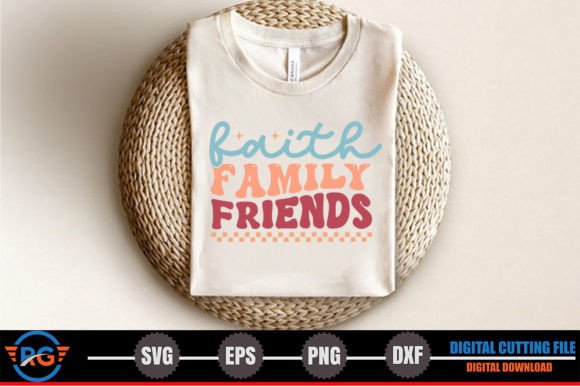 Faith Family Friends Retro Christian Graphics for Crafts