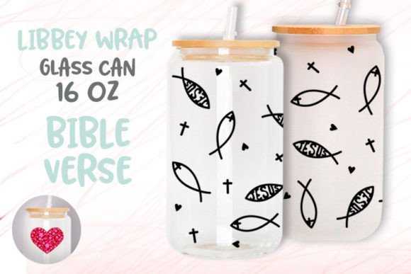 Fish Jesus Graphics: Libbey Glass Can Wrap Templates