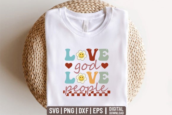 Love God Love People Graphics for Retro Christian Crafts