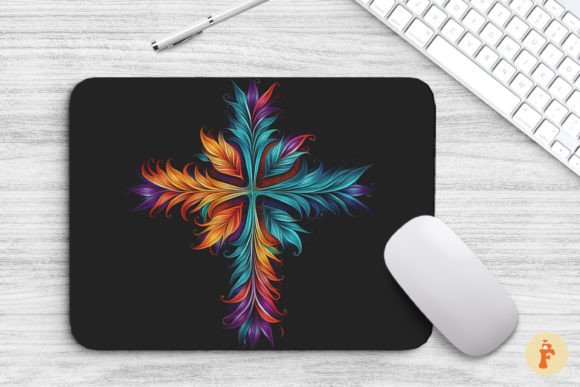 Mouse Pad Vibrant Christian Cross: A Designer’s Review