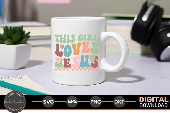 This Girl Loves People Jesus Retro SVG for Crafts & Graphics
